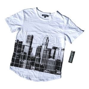 ELWOOD size M City Scape Black/White Graphic Tshirt
